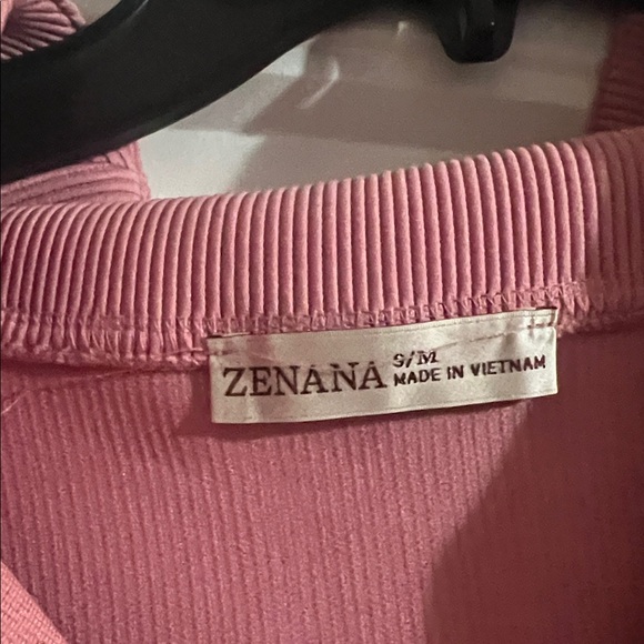 Zena Pink Ribbed Top - Picture 2 of 3